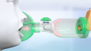 Entretoise de l'asthme l'entretoise de l'Aérosol inhalateur enfant à  utiliser - Chine Entretoise de l'aérosol, Aerochamber avec du silicone  masque